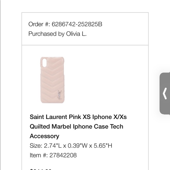 Saint Laurent Quilted X/XS Iphone Case Authentic - Picture 2 of 4